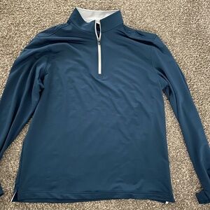 LinkSoul NEW Quarter Zip Men's Large Blue Pullover Luxury Golf Lightweight